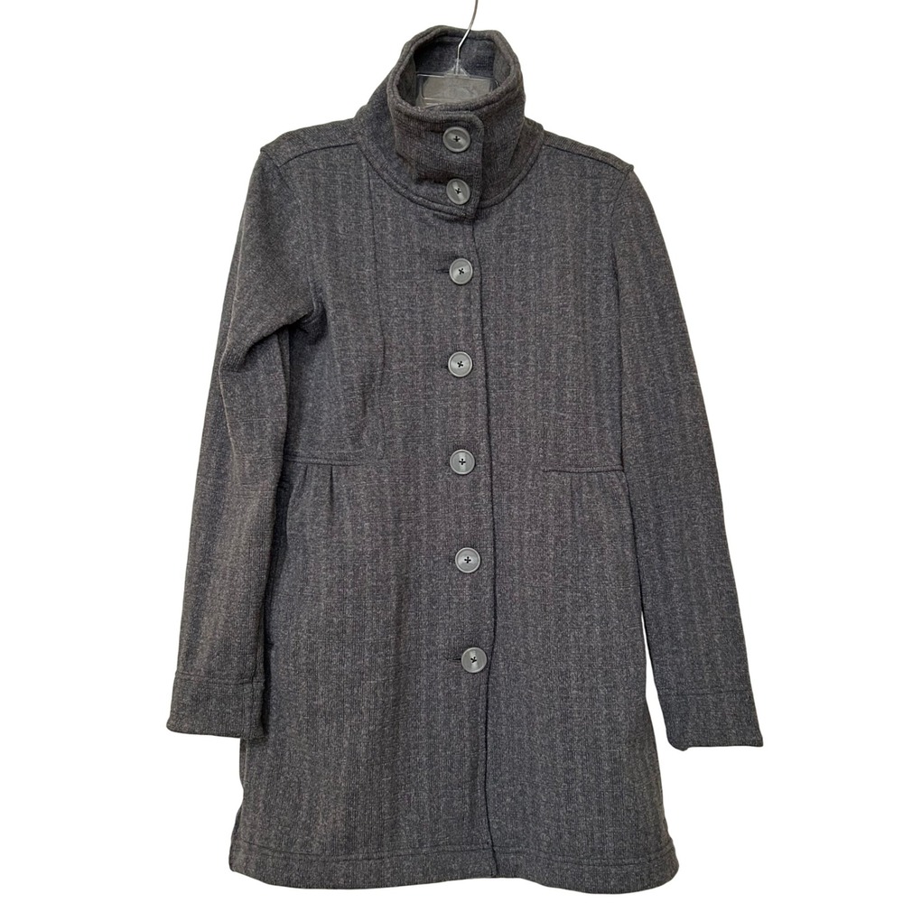 Patagonia Women's Jacket Size S – Gray Knit Fleece, Eco-Friendly Warmth
